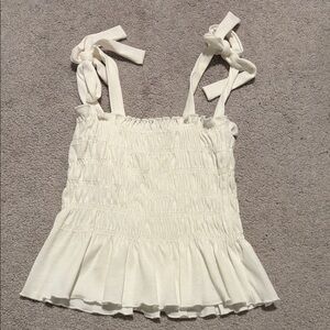 Altard State Smocked Tie-Strap Tank Top